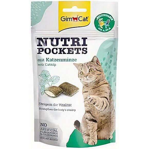 Ласощі Для кішок Gim Cat Nutri Pockets con Catnip з котячою м"ятою 60г 184 Німеччина