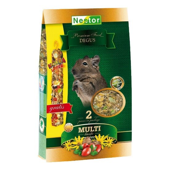 NESTOR ПРЕМІУМ корм "Мульти-смак" для дегу 620г/1400мл 2538 Польща