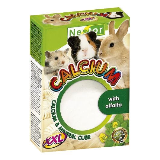 NESTOR XXL кальцієво-мінеральний кубик з люцерною для гризунів і кроликів 100г 2551 Польща