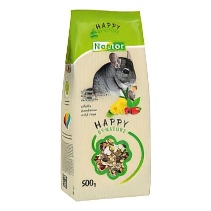 NESTOR Happi by nature Преміальний корм для шиншил з люцерною, кульбабою та шипшиною 500г 3062 Польща