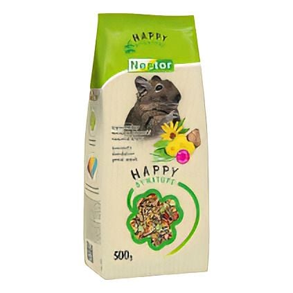 NESTOR Happi by nature ПРЕМІУМ корм для дегу з топінамбуром, кульбабою та насінням трави 500g/700ml 3072 Польща