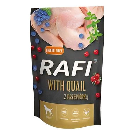 Вологий корм для собак RAFI пауч з перепілкою 500г 3273 Польща