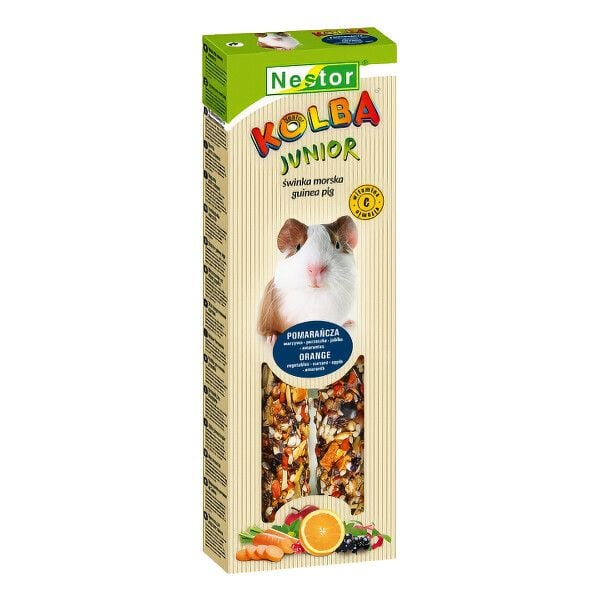 NESTOR Підживлення для морських свинок - ЮНІОР апельсин, овочі, смородина, яблуко, амарант 115г 50 (5x10) 3495 Польща
