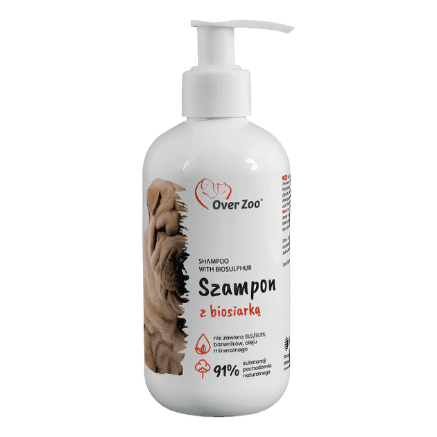 Шампунь Over Zoo для собак  with Biosulphur із біосульфуром 250 мл 3998 Польща