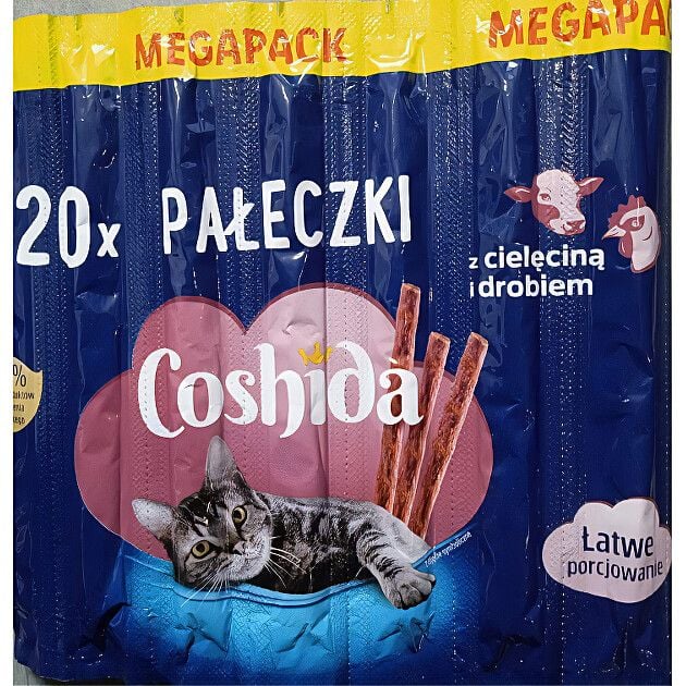 Ласощі Для кішок Coshida. MEGAPACK with Veal and Poultry, м'ясні палички з телятиною та птицею (1 шт) 4521 Німеччина
