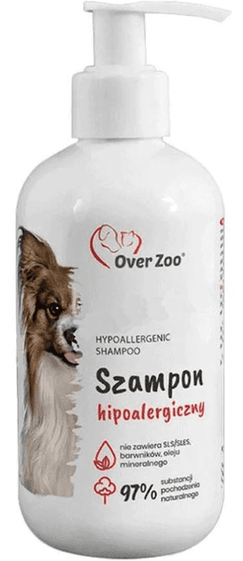 Шампунь Over Zoo Гіпоалергенний Hypoallergenic Shampoo для собак з чутливою шкірою та всіма типами шерсті, 250 мл 5075 Польща