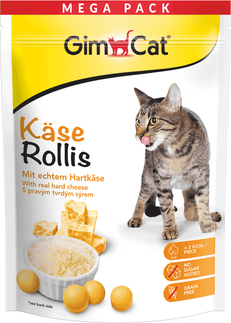 Ласощі Для кішок Gim Cat Вітамінізовані таблетки Kase Rollis для котів усіх порід сирні кульки 425г 5594 Німеччина
