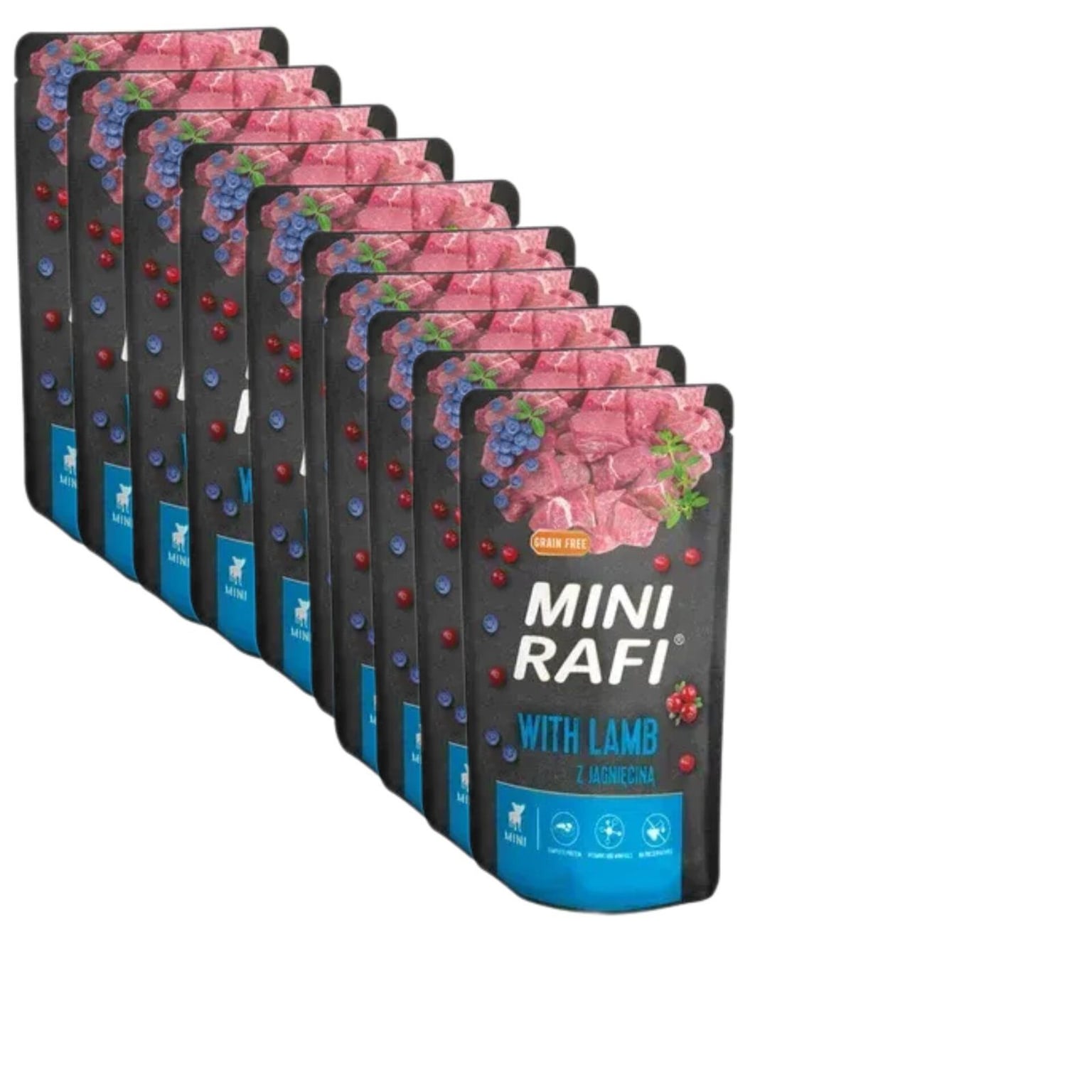 Вологий корм для собак RAFI для малих порід Dolina Noteci Mini пауч з ягням, 150 г/10 шт 5797 Польща