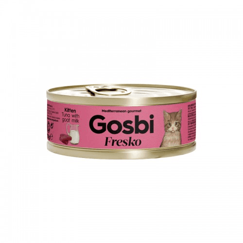Вологий корм Для кішок Gosbi Fresko Cat Kitten Tuna & Goat milk для кошенят з тунцем, куркою та козячим молоком 70г 5800 Іспанія