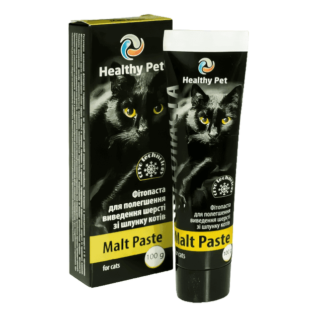 Фітопасти Healthy Pet "Malt Paste" для виведення шерсті зі шлунку котів, 100мл 449 Україна