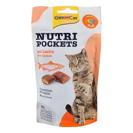 Ласощі Для кішок Gim Cat Nutri Pockets mit Lachs 60г 455 Німеччина
