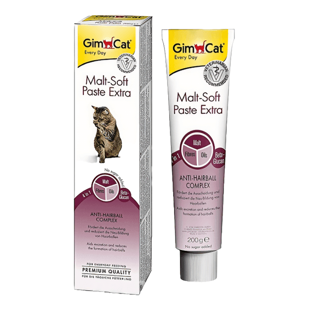 Фітопасти Gim Cat  Malt-Soft Extra — паста для виведення шерсті зі шлунка кішок 200 г 480 Німеччина