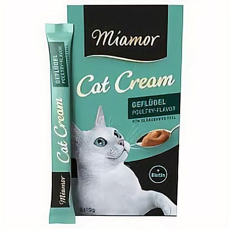 Ласощі Для кішок Miamor cat cream  для блискучої шерсті 6*15г 0356 Німеччина