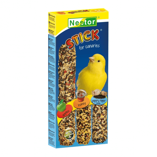 NESTOR Класичні фляги "3 в 1" для канарок - яблука, мед, мак + чорне насіння 3(130г) 2559 Польща