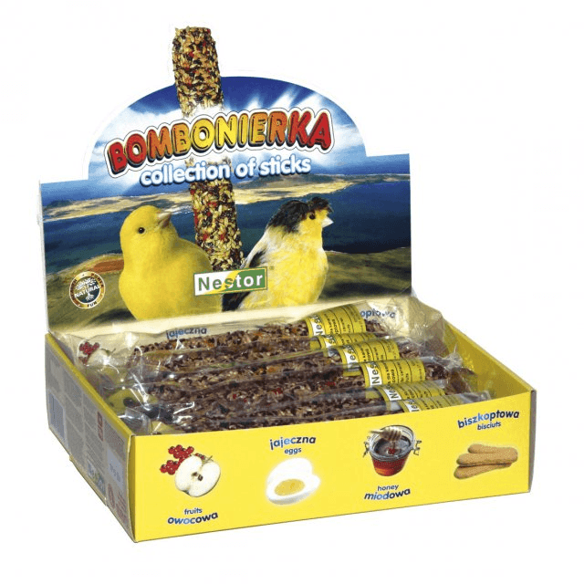 NESTOR Bombonierka Класична шоколадниця для канарок - набір фляг у багатьох смаках 510 г (12 шт) 2573 Польща