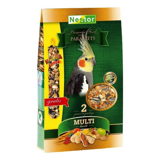 NESTOR Мультисмаковий корм Преміум для папуг середнього розміру 800г/1400мл 3506 Польща
