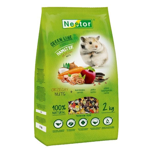 NESTOR GreenLine Premium Plus корм для хом'яків 2 кг 3568 Польща