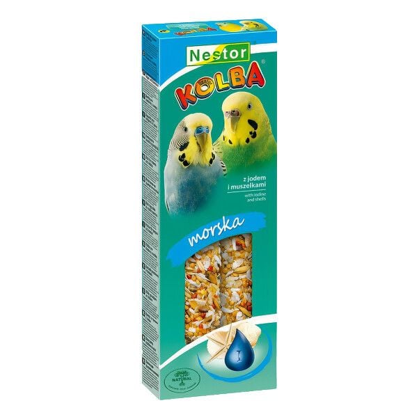 NESTOR Класична паличка для маленьких папуг з йодом і черепашками 2 (85г) 3594 Польща