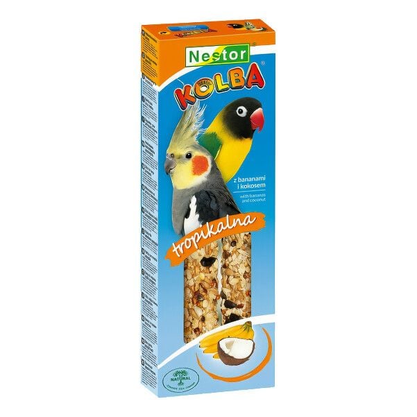 NESTOR Класична паличка для середніх папуг з кокосом і бананами 2 (115г) 3602 Польща