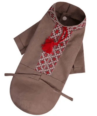 Одяг DOGS BOMBA RUB-59/2 Вишиванка з китицями коричнева 2 5121 Україна